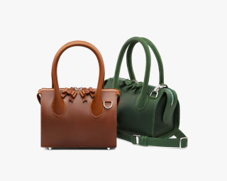 Leather Mini Bowling Bag
