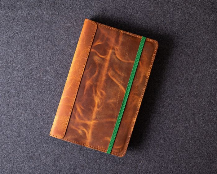 Panama Make It Happen textured-leather notebook