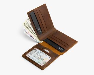 AirTag Compatible Mens Bifold Wallet In Canyon Color