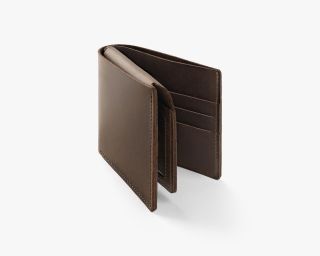 AirTag Compatible Mens Bifold Wallet In Espresso Color