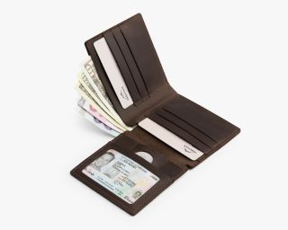 AirTag Compatible Mens Bifold Wallet In Espresso Color