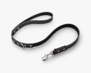 Leather Dog Leash, Size S In Black Color