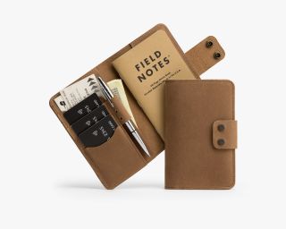 Leather Field Notes Cover In Pecan Color