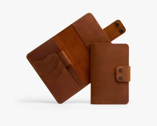 Leather Field Notes Cover In Cognac Color