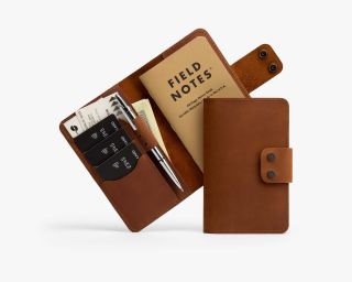 Leather Field Notes Cover In Cognac Color