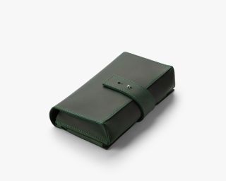 Leather Cable Organizer In Evergreen Color