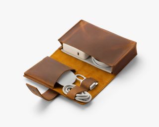 Leather Cable Organizer In Canyon Color
