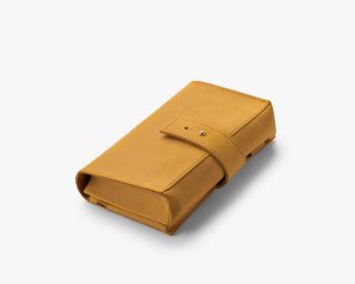 Leather Cable Organizer In Caramel Color