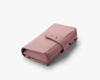 Leather Cable Organizer In Dusty Rose Color