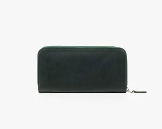 Large Zip Wallet In Evergreen Color