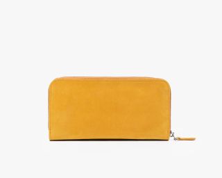 Large Zip Wallet In Caramel Color