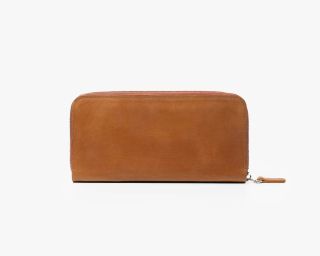 Large Zip Wallet In Cognac Color