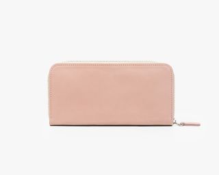Large Zip Wallet In Peony Pink Color