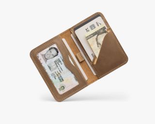 Men’s Front Pocket Wallet In Pecan Color