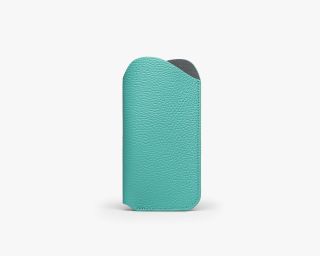 Soft Leather Glasses Case In Turquoise Color