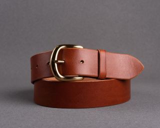 Mens Belt, Leather Mens Belt, Handmade Leather Belt, Cognac Mens Belt, Size M