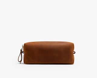 Travel Bag For Men, Size M In Cognac Color