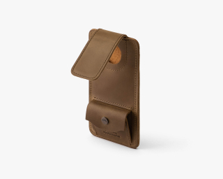 AirTag Compatible Credit Card Wallet Mens Money Clip Wallet In Pecan Color