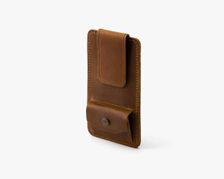 Leather Credit Card Holder In Canyon Color