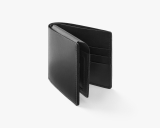 AirTag Compatible Mens Bifold Wallet In Black Color