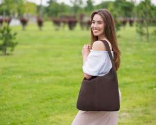Suede Hobo Bag
