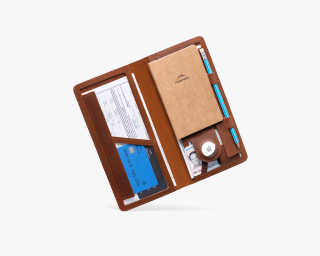 Leather Car Registration and Insurance Holder with AirTag Slot