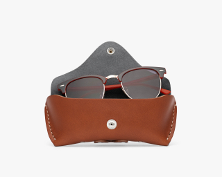 Leather Belt Glasses Case, Size S