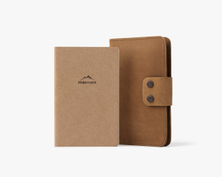 Leather Cover and Kraft Journal Set