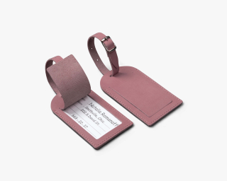 Personalized Luggage Tag In Dusty Rose Color