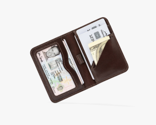 Leather RFID Blocking Wallet In Chocolate Brown Color