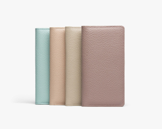 Pebbled Leather Checkbook Cover