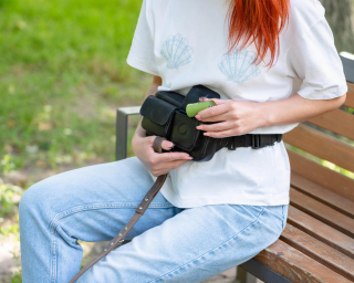 Dog Treat Crossbody Bag In Carbon Color