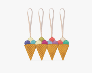 Leather Ice Cream Bag Charm