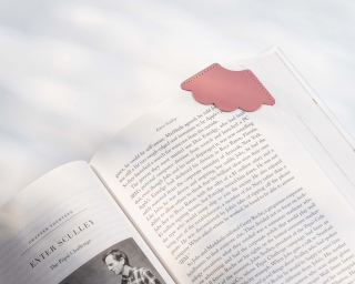 Personalized Leather Corner Bookmark