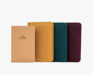 Pocket Journal With Refillable Leather Cover