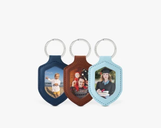 Custom Photo Leather Keychain