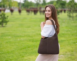 Suede Hobo Bag