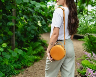 Leather Circle Bag