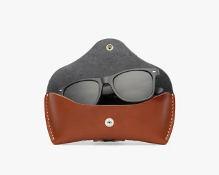 Leather Belt Glasses Case, Size M