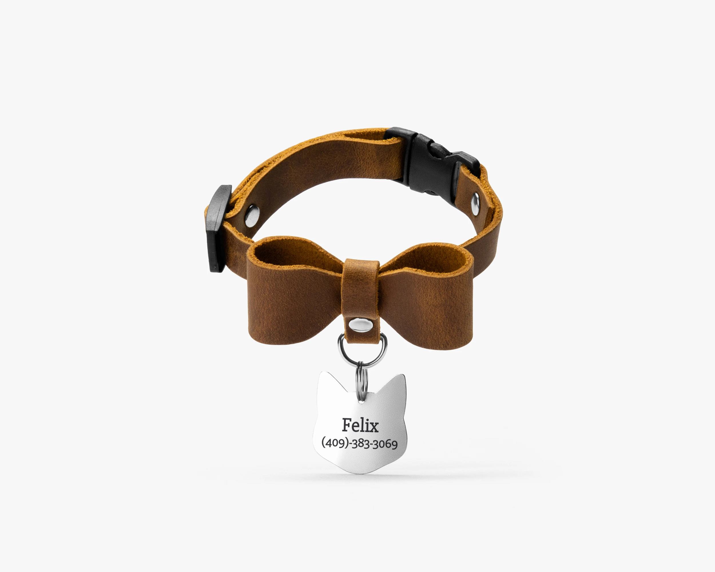 breakaway leather cat collar