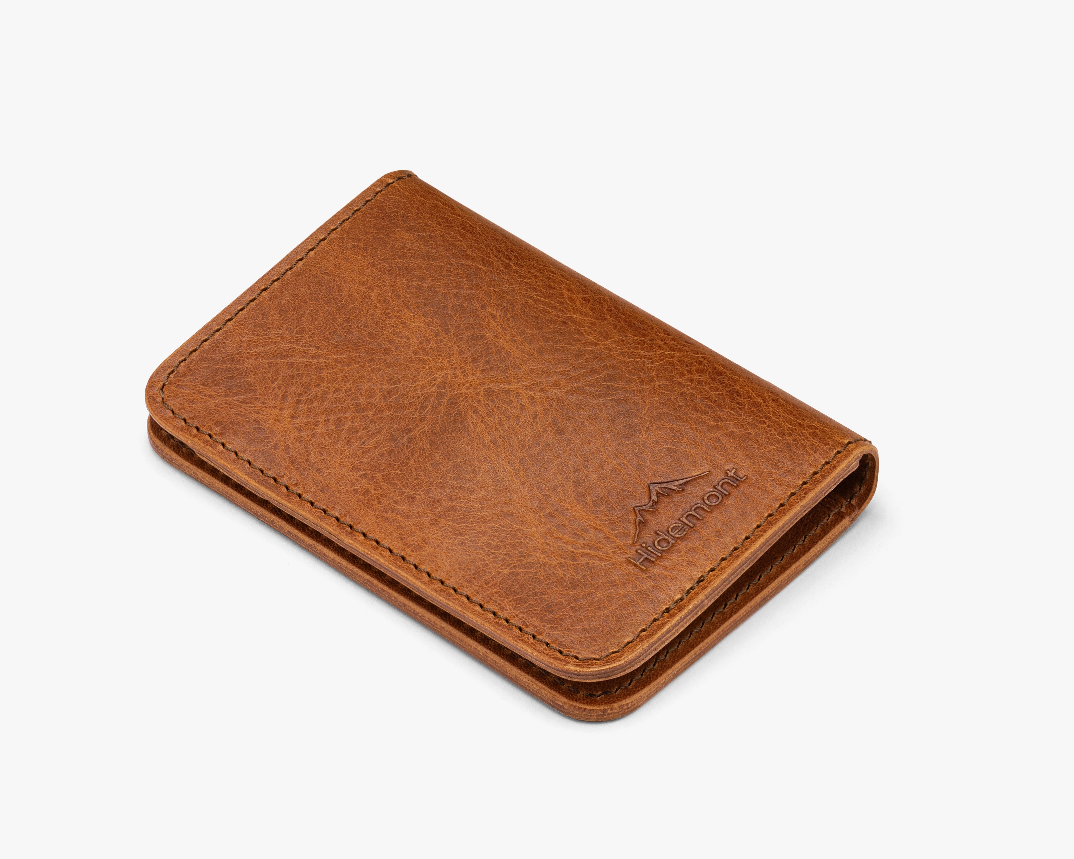 full grain vegetable tanned leather wallet