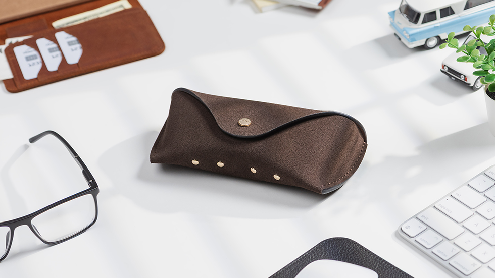 suede sunglasses case