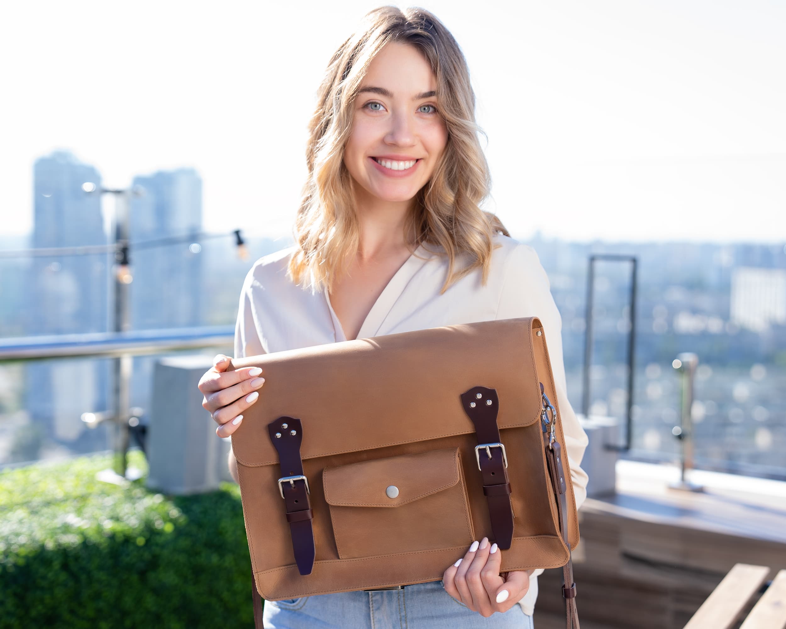 leather satchel