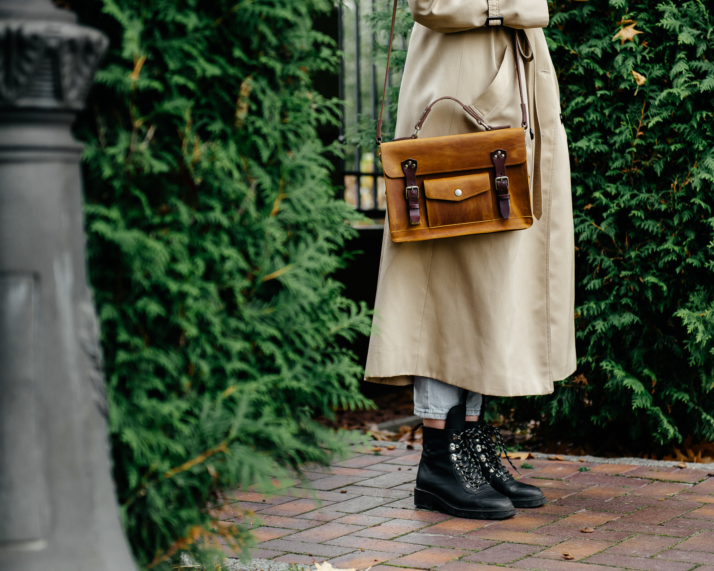 leather satchel bag